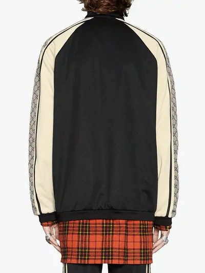 Shop Gucci Logo Zip Over Jacket - Black