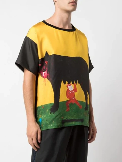 Shop Walter Van Beirendonck Printed T-shirt In Yellow ,multicolour