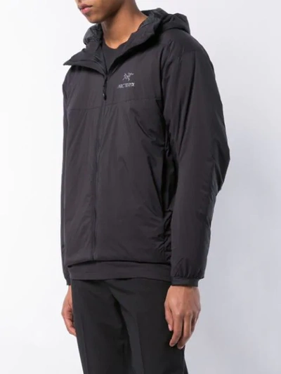 Shop Arc'teryx Logo Rain Jacket In Black