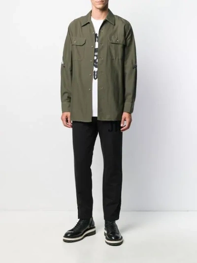 Shop John Richmond Military Shirt In Green