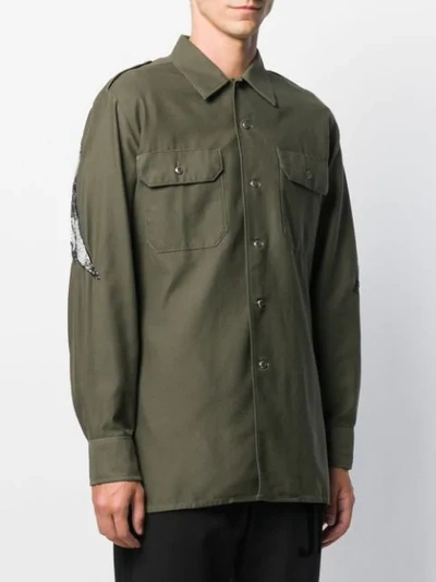 Shop John Richmond Military Shirt In Green