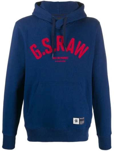 G-star Raw Graphic 14 Core Hooded Sweatshirt In Blue | ModeSens