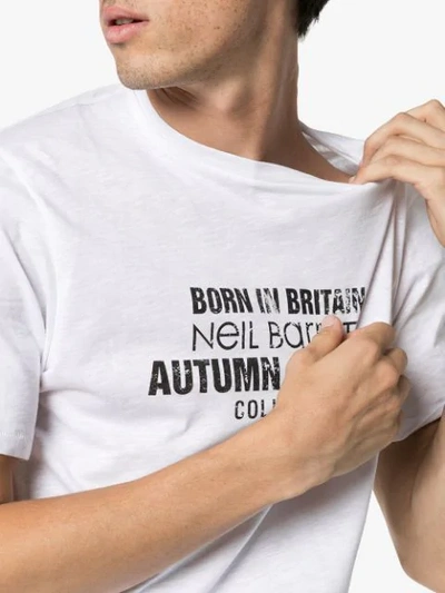 Shop Neil Barrett Born In Britain-print T-shirt In White