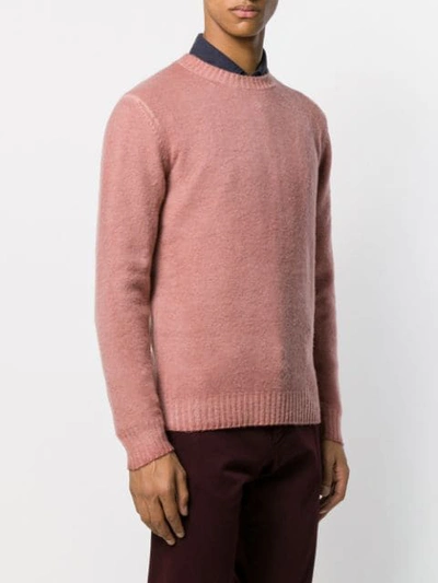 Shop Altea Long-sleeve Fitted Sweater In Pink