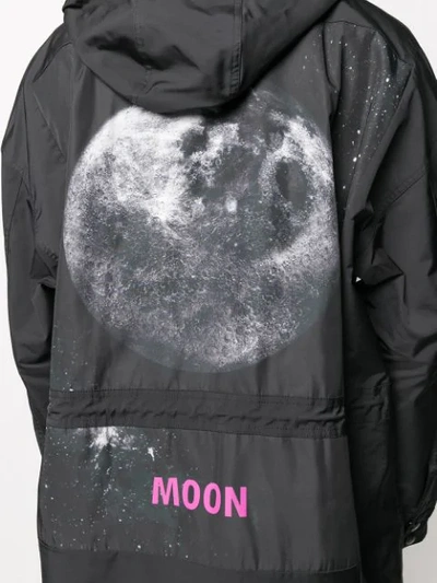 Shop Valentino Moon Dust Parka Coat In Black