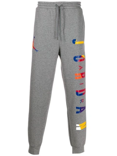 Shop Nike Air Jordan Print Track Trousers In Grey