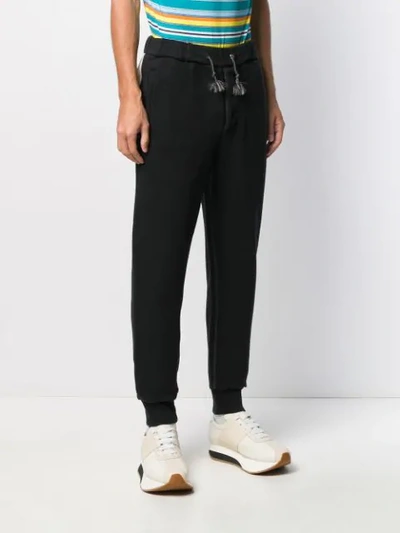 Shop Marni Colour Block Track Trousers In Black