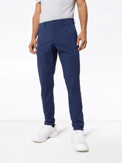 Shop Rapha Randonne Tapered Leg Trousers In Blue