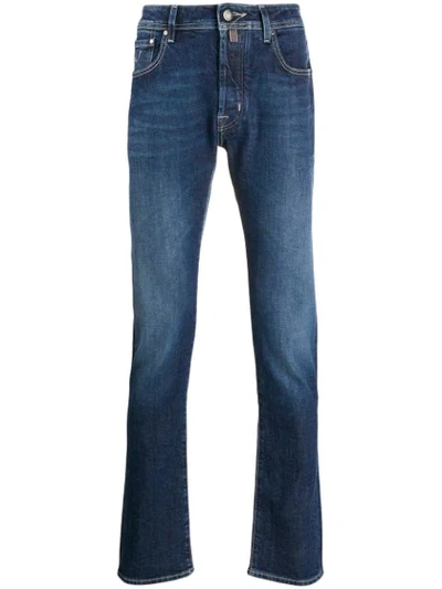 Shop Jacob Cohen Mid-rise Slim Fit Jeans In Blue