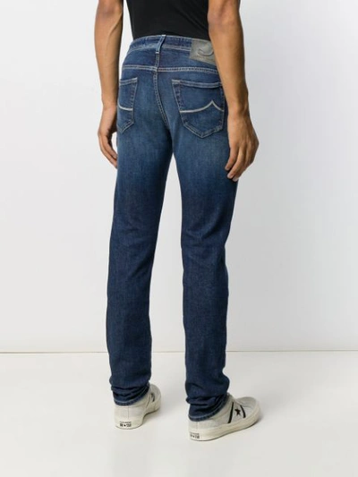 Shop Jacob Cohen Mid-rise Slim Fit Jeans In Blue