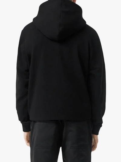 Shop Burberry Graphic Logo Hoodie In Black