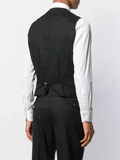 Shop Tagliatore Single-breasted Waistcoat In Black