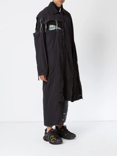 Shop A-cold-wall* Cut-out Hooded Parka - Black