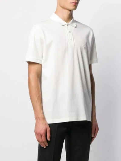 Shop Giorgio Armani Short Sleeve Polo Shirt In White
