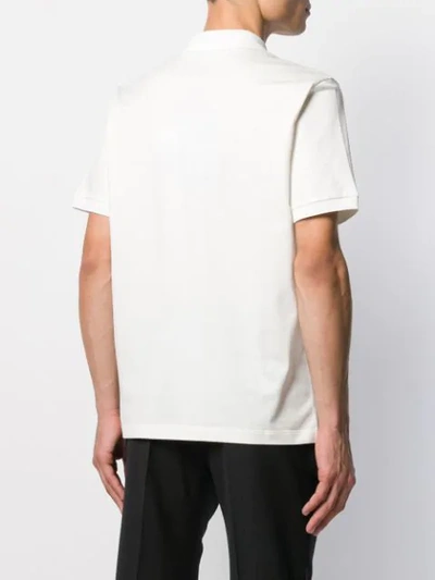 Shop Giorgio Armani Short Sleeve Polo Shirt In White