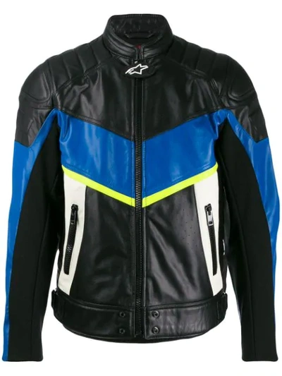 Shop Diesel X Alpinestars Astars-ldue Biker Jacket In Black