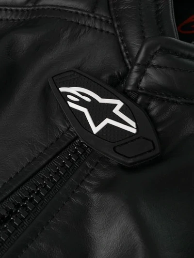 Shop Diesel X Alpinestars Astars-ldue Biker Jacket In Black