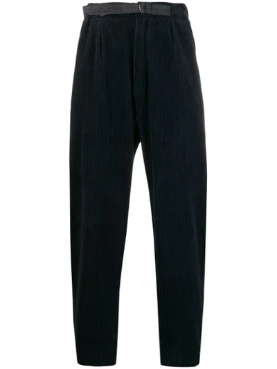 Shop Société Anonyme Belted Corduroy Trousers In Navy