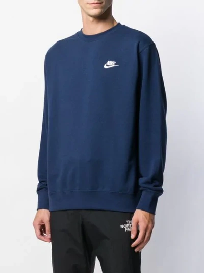 Shop Nike Club Relaxed-fit Sweatshirt In Blue