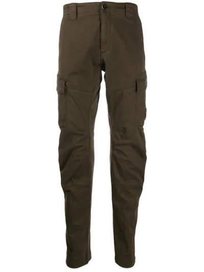 Shop C.p. Company Straight-leg Cargo Trousers In Green