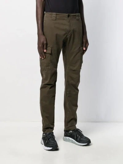 Shop C.p. Company Straight-leg Cargo Trousers In Green