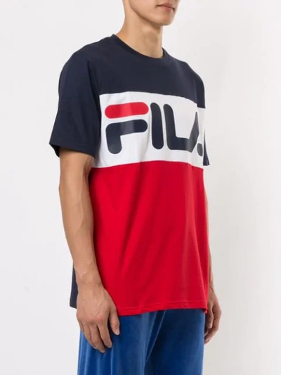 Shop Fila Colour Block T-shirt In Red