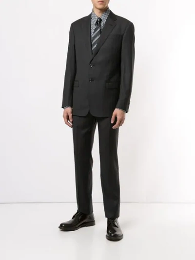 Shop Giorgio Armani Suit In Green