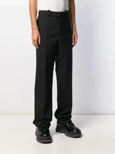 Shop Raf Simons Straight-leg Tailored Trousers In Black