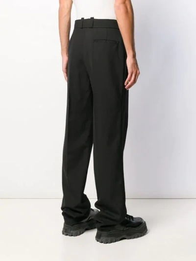 Shop Raf Simons Straight-leg Tailored Trousers In Black