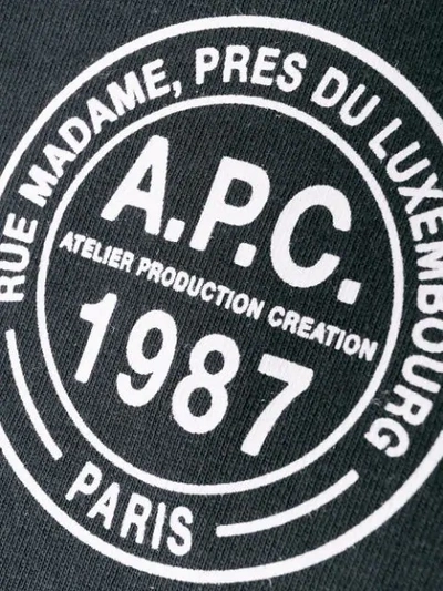 Shop Apc A.p.c. Logo Print T-shirt - Blue