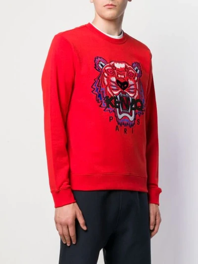 Shop Kenzo Sweatshirt Mit Tiger In Red