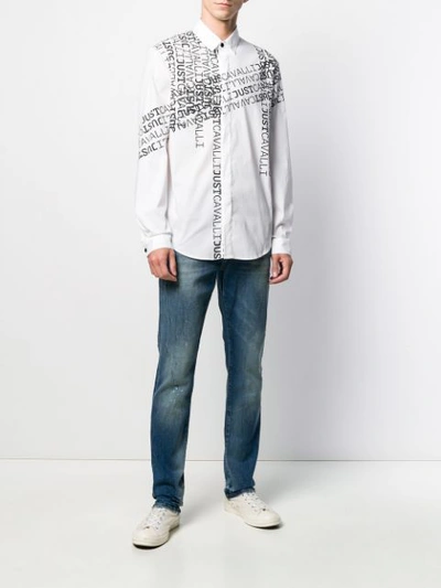 Shop Just Cavalli Graphic-print Shirt In White