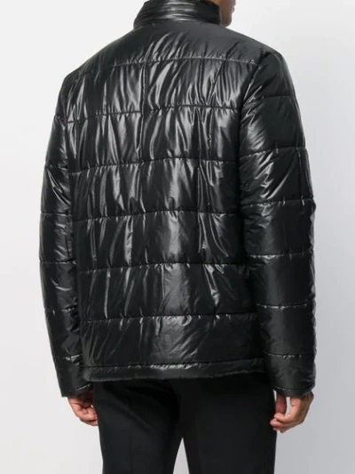 Shop Karl Lagerfeld Logo-print Padded Jacket In Black