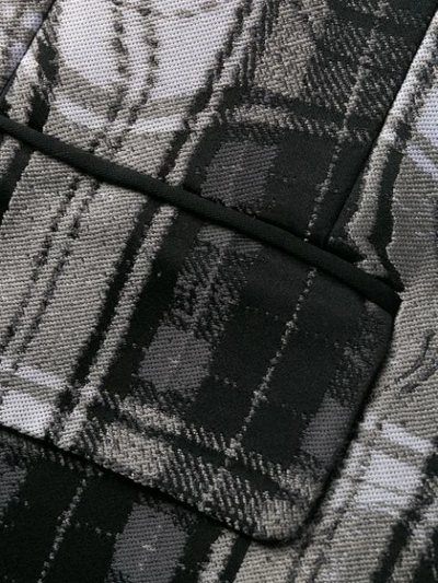 Shop Neil Barrett Distorted Check Blazer In Grey