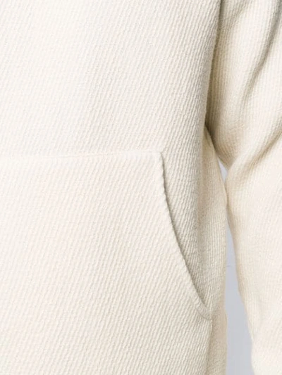Shop Séfr Danko Kangaroo Pocket Sweater In White