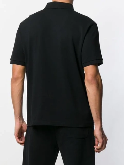Shop Moschino Double Question Mark Logo Polo Shirt - Black