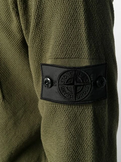 Shop Stone Island Shadow Project Pocket Detail Sweater - Green
