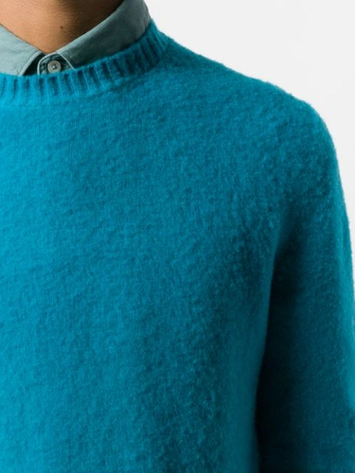 Shop Altea Knitted Wool Jumper In Blue