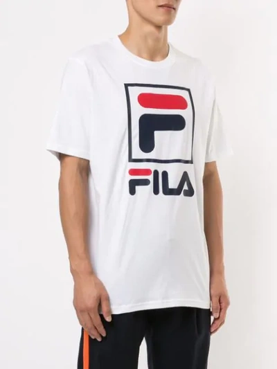 Shop Fila Printed Logo T-shirt In White