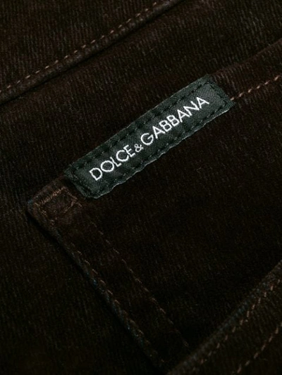 Shop Dolce & Gabbana Slim-fit Trousers - Brown