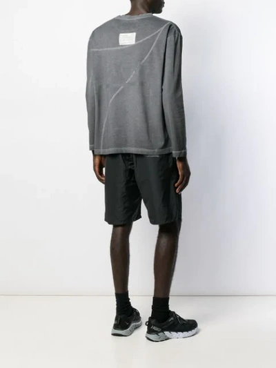 Shop A-cold-wall* Flat-locked Seam T-shirt In Grey