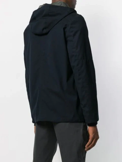 Shop Low Brand Hooded Front-zip Jacket In Blue