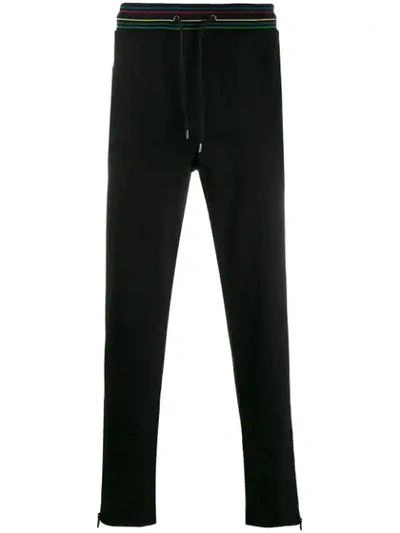 Shop Ps By Paul Smith Striped Waistband Track Trousers In 79 Nero