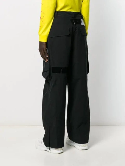 Shop Raf Simons X Templa Straight-leg Cargo Trousers In Black