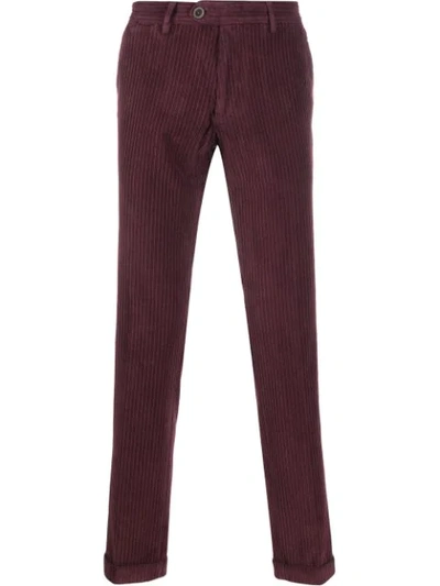 Shop Al Duca D'aosta Straight Leg Corduroy Trousers In Red