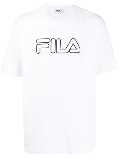 Shop Fila T-shirt Mit Logo-stickerei In White
