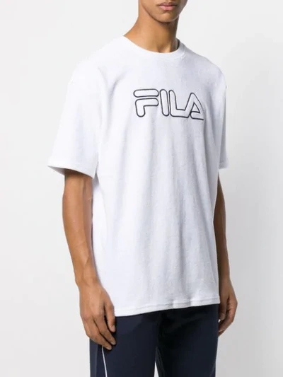 Shop Fila T-shirt Mit Logo-stickerei In White