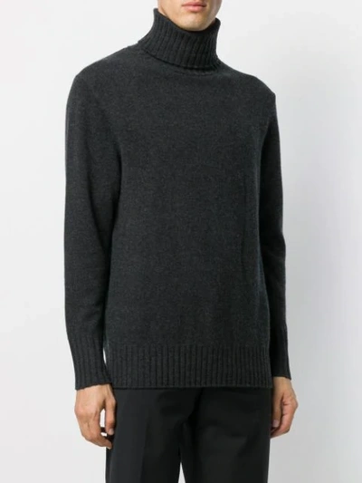 Shop N•peal Chunky Roll-neck Jumper In Grey