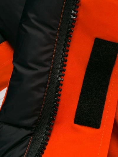 Shop Junya Watanabe X Canada Goose Hooded Padded Coat In Orange