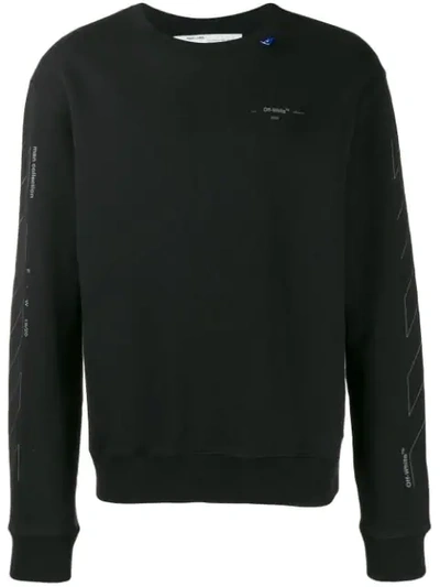 Shop Off-white Diagonal Print Sweatshirt - Black